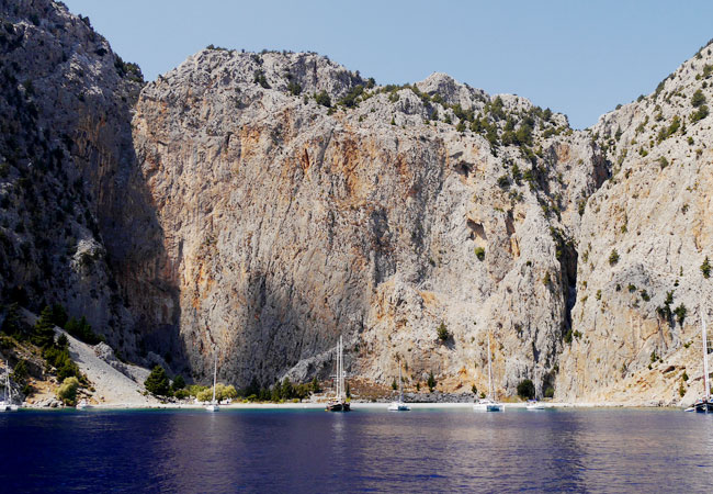 Symi, beaches accessible only by sea